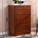 榮川實(shí)木斗柜大容量臥室客廳簡(jiǎn)約五六七八九斗柜多用儲物抽屜收納柜子 板栗色高七斗（帶鎖款）