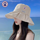 TUTORGOOSE夏季新款鵝奢夏季帽子女士漁夫帽女遮臉帽防紫外線遮陽(yáng)太陽(yáng)帽女 米色 M（56-58cm）