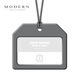 MODERN創(chuàng  )意簡(jiǎn)約超薄工作證工牌卡套硬殼兩面插卡門(mén)禁公交飯卡可愛(ài)學(xué)生少女卡套胸牌高檔掛脖繩證件套企 灰色橫款
