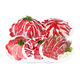 肉管家原切肥牛卷雪花牛肉火鍋燒烤食材牛肉片牛肉壽喜燒新鮮套餐 1250g 前胸后胸板腱上腦保樂肩5款組合