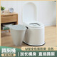 順嘉利（Sugali）新型防滑移動(dòng)塑料馬桶坐便器老人孕婦便攜式坐便椅方型馬桶 防滑七代白色廁所用