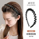 卓可可2025新款水鉆波浪發(fā)箍女款壓發(fā)發(fā)夾碎發(fā)整理神器頭箍發(fā)卡夏天頭飾 黑色水鉆【波浪發(fā)箍】