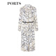 PORTS寶姿春夏新品女裝長(zhǎng)袖長(zhǎng)連衣裙LM8D192MPT018 米白色印花 L (8)