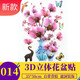 衛生間墻壁瓷磚防水貼畫(huà)3d立體花朵自粘墻貼紙遮擋釘眼補洞遮丑墻 新款W花盆14 中