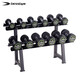 必動（BESSGYM）健身房啞鈴套裝 六位啞鈴架+105KG彩標(biāo)圓頭啞鈴 BG-RA06A