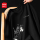 名創(chuàng  )優(yōu)品（MINISO）重磅T恤男長(cháng)袖2025秋季新款純棉圓領(lǐng)內搭上衣男生春秋打底衫衣服 黑色(墨竹熊領(lǐng)胸標_右下標) L 175(名創(chuàng  )優(yōu)品 品控嚴格)