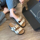 九寸陽(yáng)光勃肯鞋女夏季外穿半拖鞋博肯鞋勃肯鞋女夏季外穿半拖鞋博肯鞋 米色 37