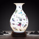 景德鎮(zhèn)陶瓷器小號(hào)新中式磨砂夜光花瓶工藝品客廳擺件家居酒柜玄關(guān)書(shū)房電視柜辦公室博古架茶室裝飾品瓷瓶擺設(shè) 夜光鶴舞玉壺春（配木質(zhì)旋轉(zhuǎn)底座）