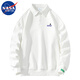 NASA MARVEL七夕情人節(jié)禮物長(zhǎng)袖T恤男休閑春秋季上衣體恤翻領(lǐng)寬松打底衫情