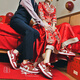 莆田鞋紅色AJ婚鞋禾秀婚紗兩穿dunk女鞋結婚鞋運動(dòng)鞋aj1板鞋 7728白紅 紅盒包裝+婚鞋配飾 39