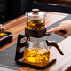 頂壺（DESKPOT）智能自動泡茶壺懶人泡茶神器一鍵茶水分離中式功夫茶具磁吸飄逸杯 D25B零觸智泡磁吸泡茶壺【透明】