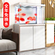 森森（SUNSUN）大型魚缸底過濾水族箱客廳家用落地玻璃生態(tài)金魚缸 【實(shí)時(shí)溫顯+燈控】珍珠白 0.8米長35cm寬