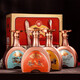 瀘州福老窖股份出品   濃香型白酒 糧食酒 52%vol 500mL 4瓶 古頌四禧 禮盒裝