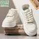 森馬男鞋2026春季新款透氣百搭輕奢板鞋運動(dòng)休閑厚底內增高小白鞋男款 米白 40