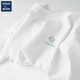 GENIOLAMODE白t恤男女短袖男款夏季衣服寬松純棉中性風學(xué)生簡約打底半袖男生 白色(四葉草兔胸標) L (175)