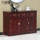 萬(wàn)錦福非洲酸枝木中式餐邊柜儲物柜一體靠墻客廳全實(shí)木玄關(guān)柜收納整理柜 三抽三門(mén)118*40*90cm
