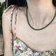 束芬玉髓項(xiàng)鏈女輕奢高檔小眾2025新款綠色串珠碧玉色鎖骨鏈情人節(jié)禮物 L2251綠玉髓項(xiàng)鏈（6mm）
