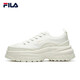 FILA 斐樂官方LAVA女鞋夏季帆布鞋休閑鞋板鞋小白鞋運(yùn)動鞋黑色鞋子 奶白-AGD 37.5