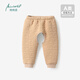 棉棉柔男寶寶開(kāi)襠褲秋冬嬰兒褲子冬季嬰幼兒保暖褲純棉兒童秋褲夾棉男童 柿子棕【開(kāi)襠款】 90