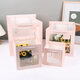 歐斯若 2個(gè)正方形禮品袋 櫥窗透明袋 大號加寬禮物袋 鮮花束包裝手提袋 粉色約30*30*30（2個(gè)/包）