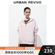UR2025秋季新款女裝簡(jiǎn)約休閑運(yùn)動(dòng)感連帽拉鏈衛(wèi)衣UWB450055 水粉 S