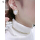 玲川大氣仿珍珠耳環(huán)港風(fēng)復古赫本氣質(zhì)耳釘新款潮冷淡風(fēng)高級耳飾女
