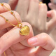 瑞諾黃金愛(ài)心項鏈女士新款999足金簡(jiǎn)約小眾生日生日禮物送女友 項鏈包裝禮盒定金