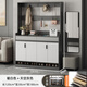江樾府鞋柜家用門口室內(nèi)玄關(guān)柜入戶儲物柜大容量置物柜帶掛衣架一體鞋架 【衣帽架款】暖白＋灰120*30*180 組裝（自行安裝贈工具）