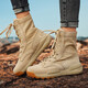 祥冠（XIANG GUAN）超輕作戰靴沙漠靴女防滑防潑水戶(hù)外登山鞋男徒步靴輕便防沙迷彩鞋 沙色-（男女款） 38 運動(dòng)鞋碼