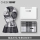 CheekKiss男士圍巾男冬季羊毛加厚保暖英倫風(fēng)格子情侶圍脖送男友高檔禮物 格子淺灰【代寫(xiě)賀卡-極速送達】