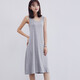 夏季新款中長(cháng)款吊帶女性感打底裙寬松內搭彈力背心連衣裙女 淺灰色 L【105-125斤】