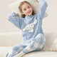Hello Kitty玉桂狗女童睡衣套裝秋冬兒童2026新款家居服厚半邊絨女孩大童保暖 奶藍色 140 cm