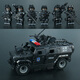 樂(lè)高積木維和防暴隊(duì)特警人仔特種兵裝甲車軍事模型拼裝積木玩具 重裝特警6人+特警裝甲車送桶