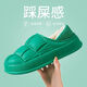 冬季棉拖鞋防水保暖韓版卡通EVA棉拖鞋情侶家居室內防滑棉鞋拖鞋 綠色 38-39