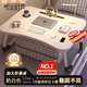 聽(tīng)見(jiàn)時(shí)光床上電腦桌折疊小書(shū)桌學(xué)生宿舍學(xué)習桌飄窗家用懶人桌白色帶杯托