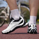 尚走（AUUPGO）無(wú)鎖騎行鞋男夏季透氣山地車(chē)公路自行車(chē)鞋女硬底非鎖騎單車(chē)裝備鞋 白黑色【鞋底無(wú)孔】 44