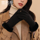 雪茜曼手套女冬季加絨加厚保暖可愛(ài)仿麂皮絨騎行防寒騎車(chē)防風(fēng)觸屏手套