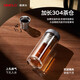 SIMELO施美樂玻璃杯雙層帶茶隔大容量商務車載泡茶杯水杯450ML 大師雅灰