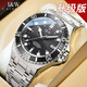 I&W CARNIVAL HWGUOJI瑞士名表十大品牌手表男全自動機械表緑水鬼300米防水強夜光腕表 愛沃馳精鋼黑面-瑞士品牌-進口機芯726 升級版