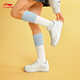 李寧（LI-NING）奶酪丨板鞋女鞋25秋季潮流百搭休閑鞋小白鞋運動鞋AGCU366 云霧白/水藍色-5 36