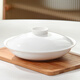 瓷秀源8英寸純白骨瓷創(chuàng  )意特色和合器保溫深盤(pán)湯盤(pán)加熱干鍋的圓形菜盤(pán)子 8英寸和合器