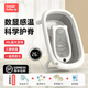 貝喜嬰兒洗澡盆新生嬰幼可折疊寶寶洗澡神器兒童用品大號(hào)坐躺托架浴盆 浴盆+感溫浴架+水勺+禮包