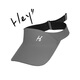 HeyBetter  兒童防曬帽UPF50+無(wú)頂遮陽(yáng)帽遮臉?lè )里L(fēng)防紫外線(xiàn)運動(dòng)戶(hù)外 小灰帽運動(dòng)款