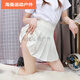阿尤布百褶裙女約會(huì )半裙免脫 女夏走光無(wú)安全褲約會(huì )小短裙免脫野戰裙 白色 無(wú)內襯 L 適合106-120斤