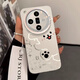 康思琦適用新款OPPOFindx8Pro手機殼卡通可愛帕恰狗oppoFindx8Ultra全包防摔Findx7保護套男女款軟邊硬殼 彩銀imd-銀白色【開心小狗】 OPPO Find X8