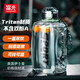 富光運動(dòng)水壺塑料水杯大容量男女網(wǎng)紅大肚杯健身頓頓水桶太空吸管杯子 深灰 1600ml