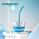 星巴克（Starbucks） 杯子吸管杯藍(lán)綠系列經(jīng)典塑料杯咖啡杯大容量直飲水杯 男女士送禮 藍(lán)色塑料吸管杯350ml