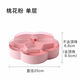 創(chuàng  )意分格糖果盤(pán)干果收納盒家用客廳茶幾帶蓋零食盤(pán)瓜子盤(pán)堅果盤(pán) 【花型*單層6格帶蓋子】櫻花粉