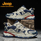 Jeep吉普休閑鞋男女網(wǎng)面透氣戶(hù)外鞋緩震防滑徒步鞋情侶旅游登山鞋子男 深藍色 41