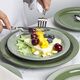 絲貝美瓷 西餐牛排盤(pán)子家用菜盤(pán)創(chuàng  )意森系綠色大平盤(pán)陶瓷蛋糕點(diǎn)心甜點(diǎn)碟子 9.5英寸-淺綠